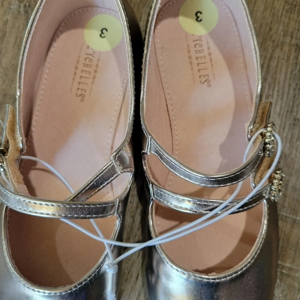Seychelles Metallic Gold Kids Shoes by